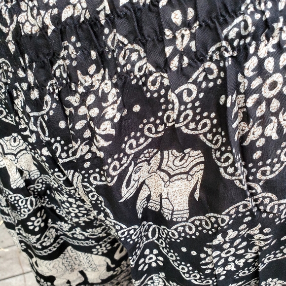 NWOT Elephant Print Pants by BOHO VIB - Picture 5 of 9